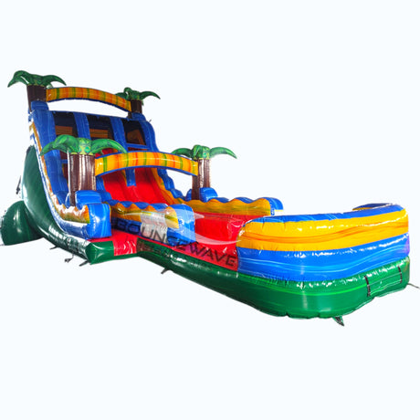 18ft Reggae Rush Dual Lane Water Slide – Hybrid - BounceWave Inflatable Sales
