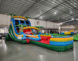 18ft Reggae Rush Hybrid Dual Lane Inflatable Water Slide - BounceWave Inflatable Sales