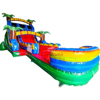 18ft Reggae Rush Hybrid Dual Lane Inflatable Water Slide - BounceWave Inflatable Sales