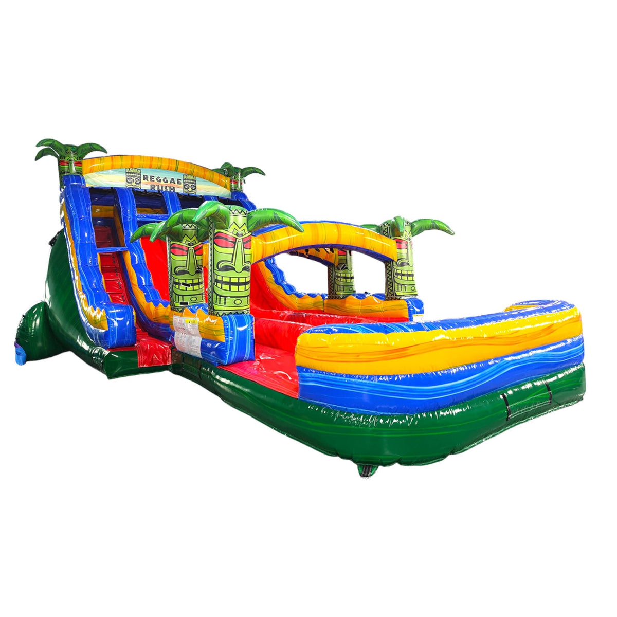 18ft Reggae Rush Triple Lane Water Slide – Hybrid