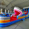 18ft Rip Curl Shark Attack 2pc Hybrid Dual Lane Inflatable Water Slide - BounceWave Inflatable Sales