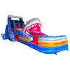 18ft Rip Curl Shark Attack 2pc Hybrid Dual Lane Inflatable Water Slide - BounceWave Inflatable Sales