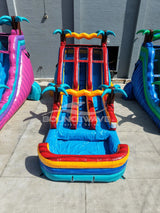 18ft Riptide Dual Lane Water Slide – Center Climb - BounceWave Inflatable Sales