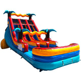 18ft Riptide Dual Lane Water Slide – Center Climb - BounceWave Inflatable Sales