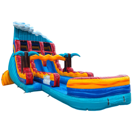 18ft Riptide Surge Wave Dual Lane Water Slide – Hybrid - BounceWave Inflatable Sales