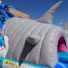 18ft Shark Beach Dual Lane Center Climb Inflatable Water Slide - BounceWave Inflatable Sales