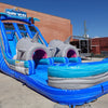 18ft Shark Beach Dual Lane Center Climb Inflatable Water Slide - BounceWave Inflatable Sales