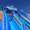 18ft Shark Beach Dual Lane Center Climb Inflatable Water Slide - BounceWave Inflatable Sales
