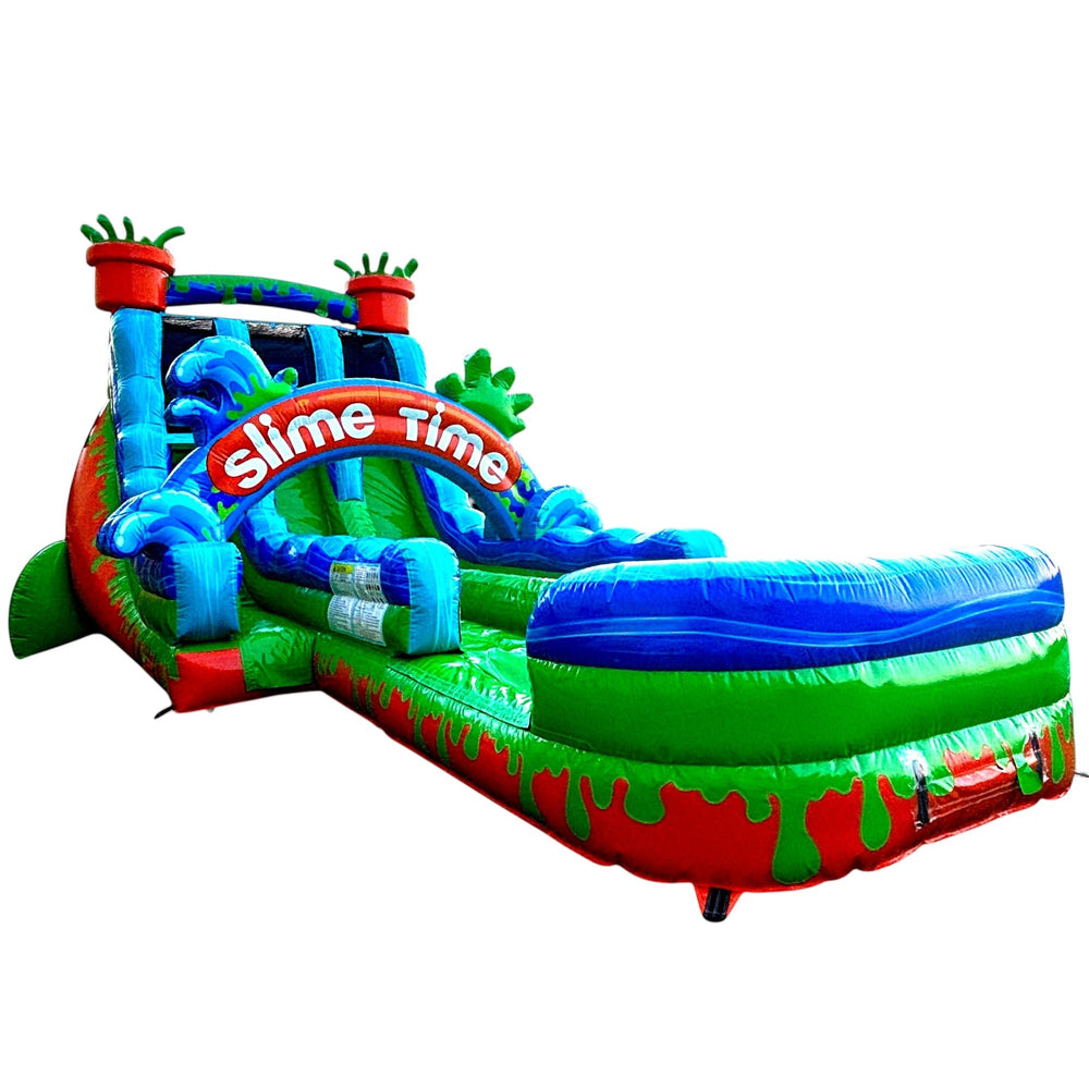 18' Slime-Time Dual Lane Hybrid Water Slide