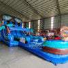 18ft South Beach Hybrid Dual Lane Inflatable Water Slide - BounceWave Inflatable Sales