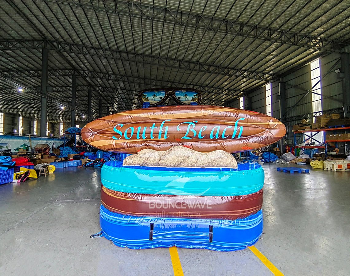 18ft South Beach Hybrid Dual Lane Inflatable Water Slide - BounceWave Inflatable Sales