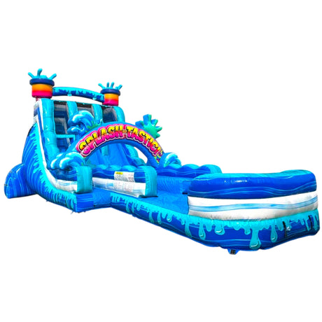 18ft Splash-Tastic Dual Lane Water Slide – Hybrid - BounceWave Inflatable Sales