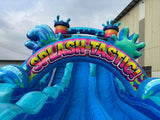 18ft Splash-Tastic Dual Lane Water Slide – Hybrid - BounceWave Inflatable Sales