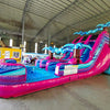 18ft Supernova Splash Dual Lane Center Climb Inflatable Water Slide - BounceWave Inflatable Sales