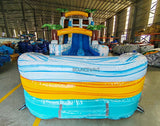 18ft Surfs Up Hybrid Dual Lane Inflatable Water Slide - BounceWave Inflatable Sales