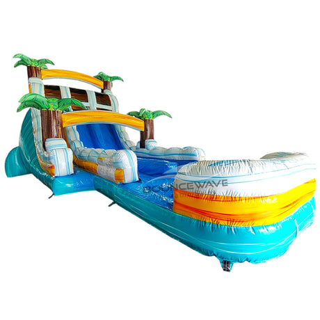 18ft Surfs Up Hybrid Dual Lane Inflatable Water Slide - BounceWave Inflatable Sales