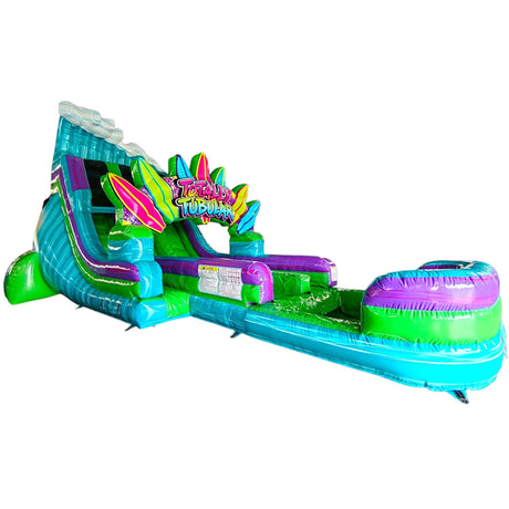 18ft Totally Tubular Dual Lane Water Slide – Hybrid - BounceWave Inflatable Sales