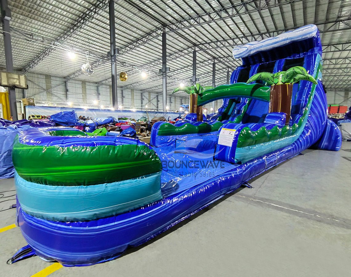 Inflatable Wave 18ft Trop Wave Dual Lane Water Slide – Hybrid