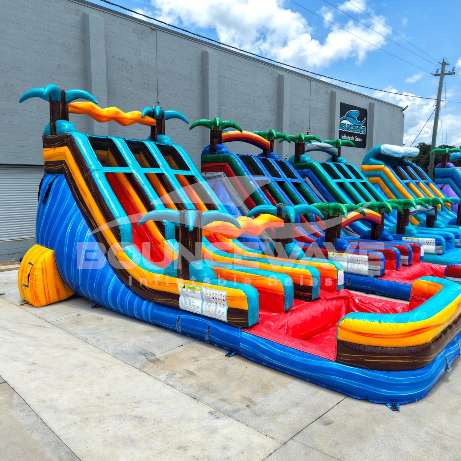 18ft Tropic Shock Dual Lane Water Slide – Center Climb