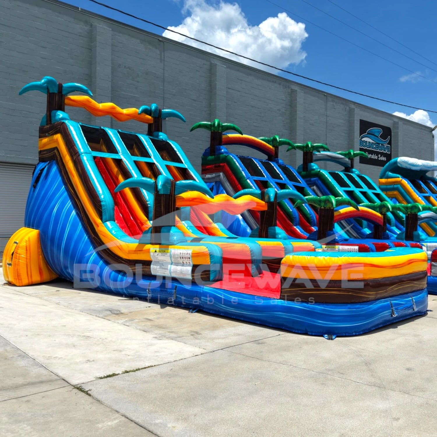 18ft Tropic Shock Dual Lane Water Slide – Center Climb