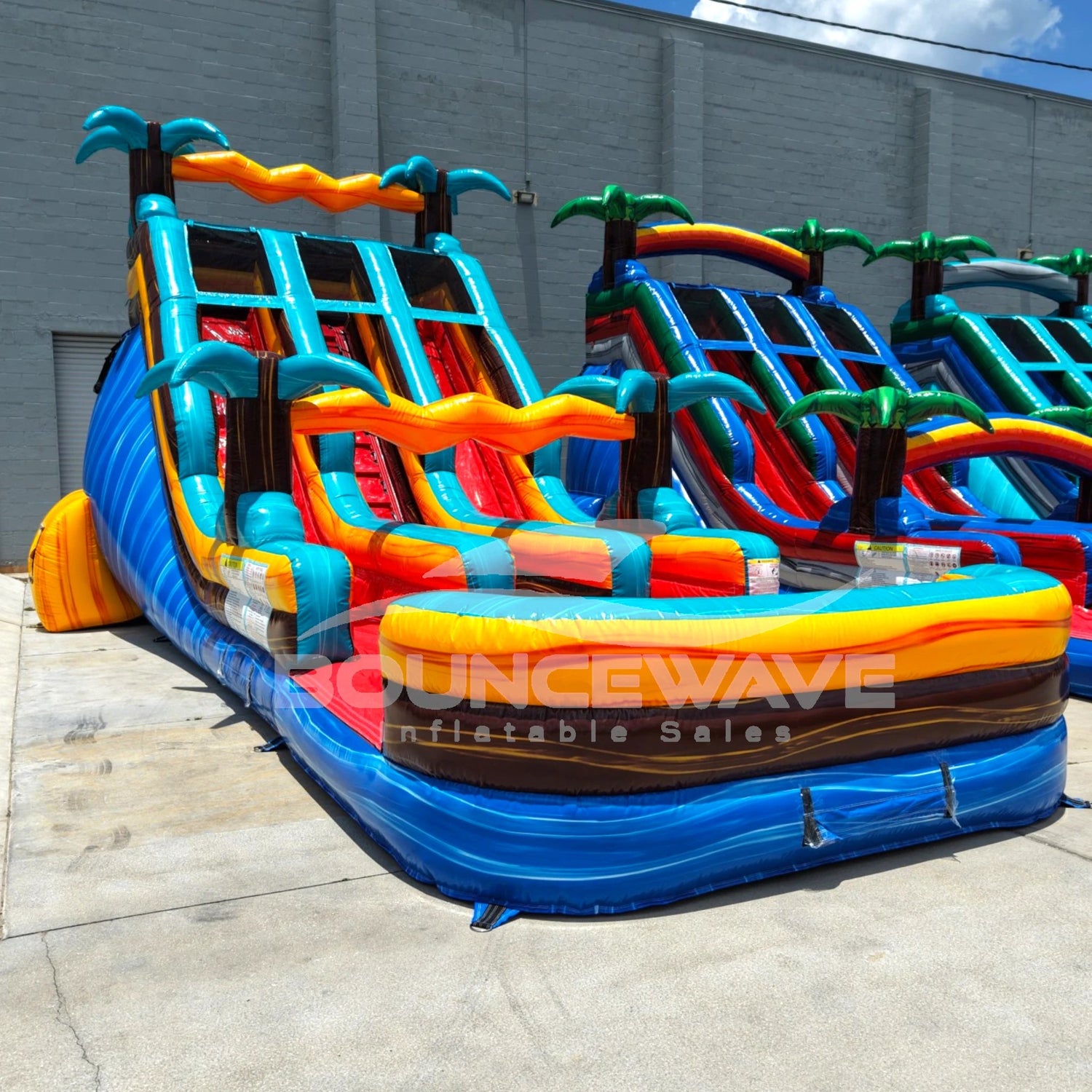 18ft Tropic Shock Dual Lane Water Slide – Center Climb