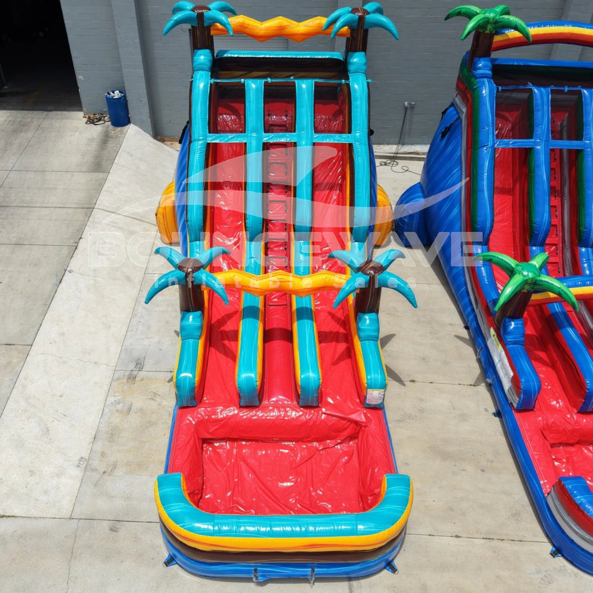 18ft Tropic Shock Dual Lane Water Slide – Center Climb