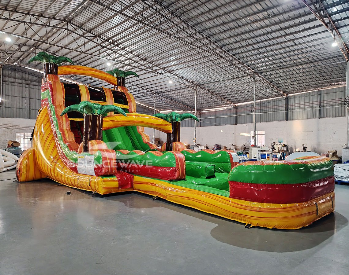 18ft Tropical Inferno Dual Lane Water Slide – Hybrid