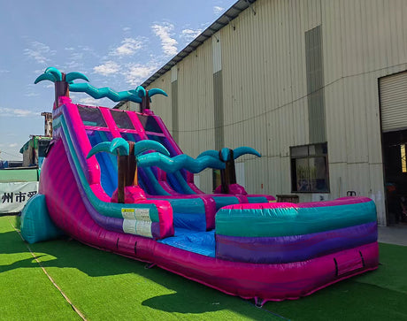 18ft Ultra Shock Dual Lane Water Slide – Center Climb