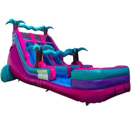 18ft Ultra Shock Dual Lane Water Slide – Center Climb - BounceWave Inflatable Sales