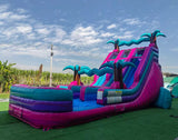 18ft Ultra Shock Dual Lane Water Slide – Center Climb - BounceWave Inflatable Sales