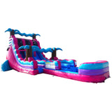 18ft UltraShock Dual Lane Hybrid Water Slide - BounceWave Inflatable Sales