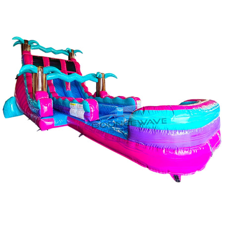 18ft UltraShock Dual Lane Hybrid Water Slide - BounceWave Inflatable Sales