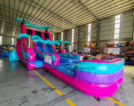 18ft UltraShock Dual Lane Hybrid Water Slide - BounceWave Inflatable Sales