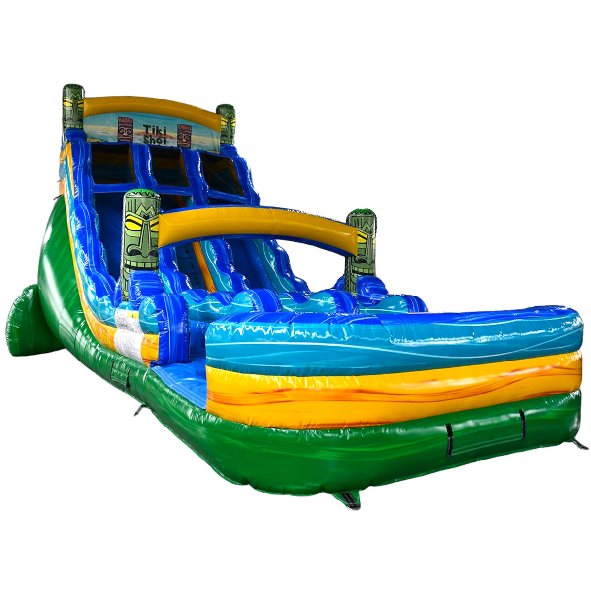 18ft Tiki Shot Dual Lane Water Slide – Center Climb