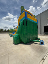 19ft Tiki Typhoon Dual Lane 2PC Inflatable Water Slide With Slip & Slide - BounceWave Inflatable Sales