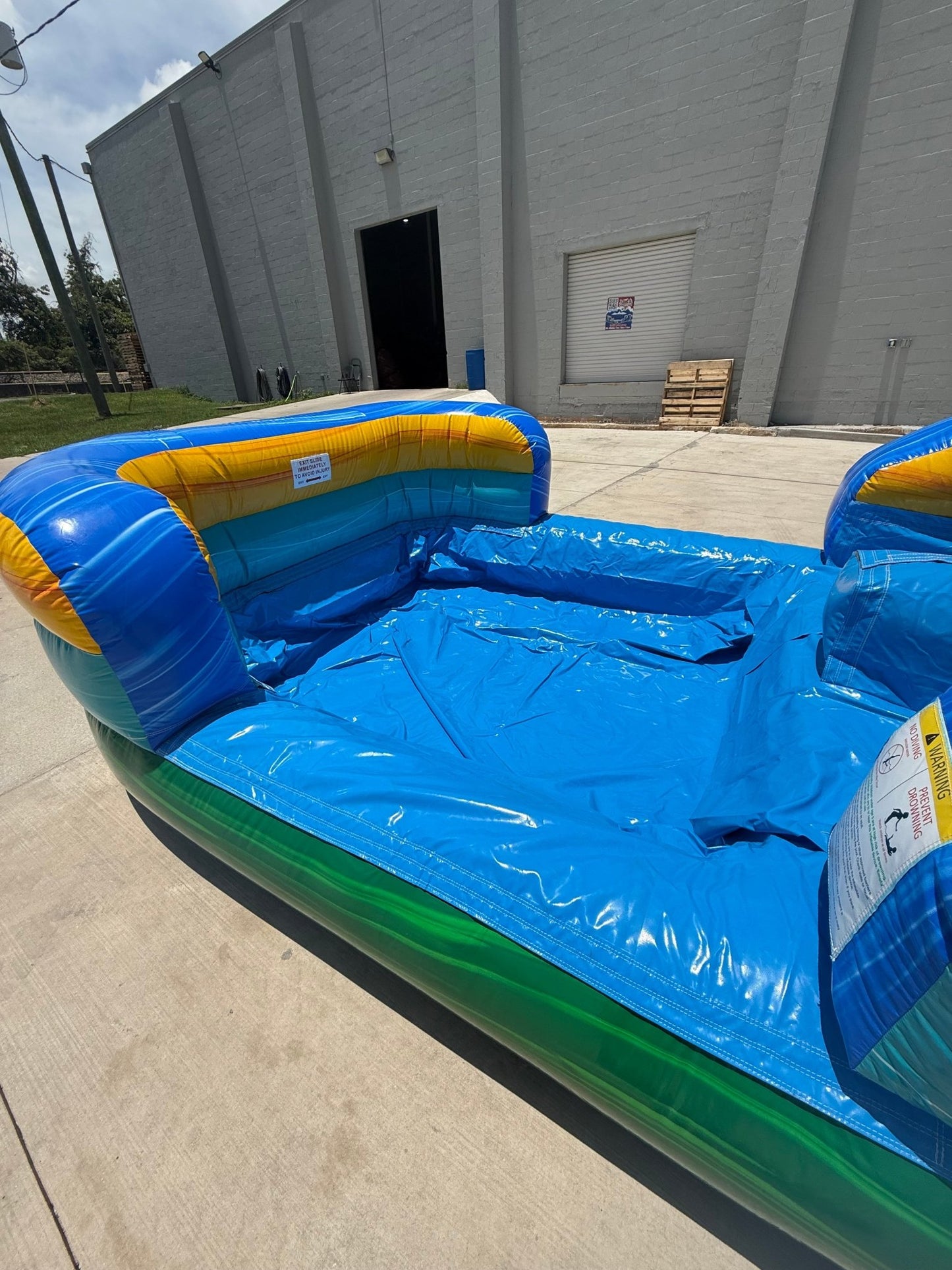 19ft Tiki Typhoon Dual Lane 2PC Inflatable Water Slide With Slip & Slide - BounceWave Inflatable Sales