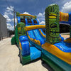 19ft Tiki Typhoon Dual Lane 2PC Inflatable Water Slide With Slip & Slide - BounceWave Inflatable Sales