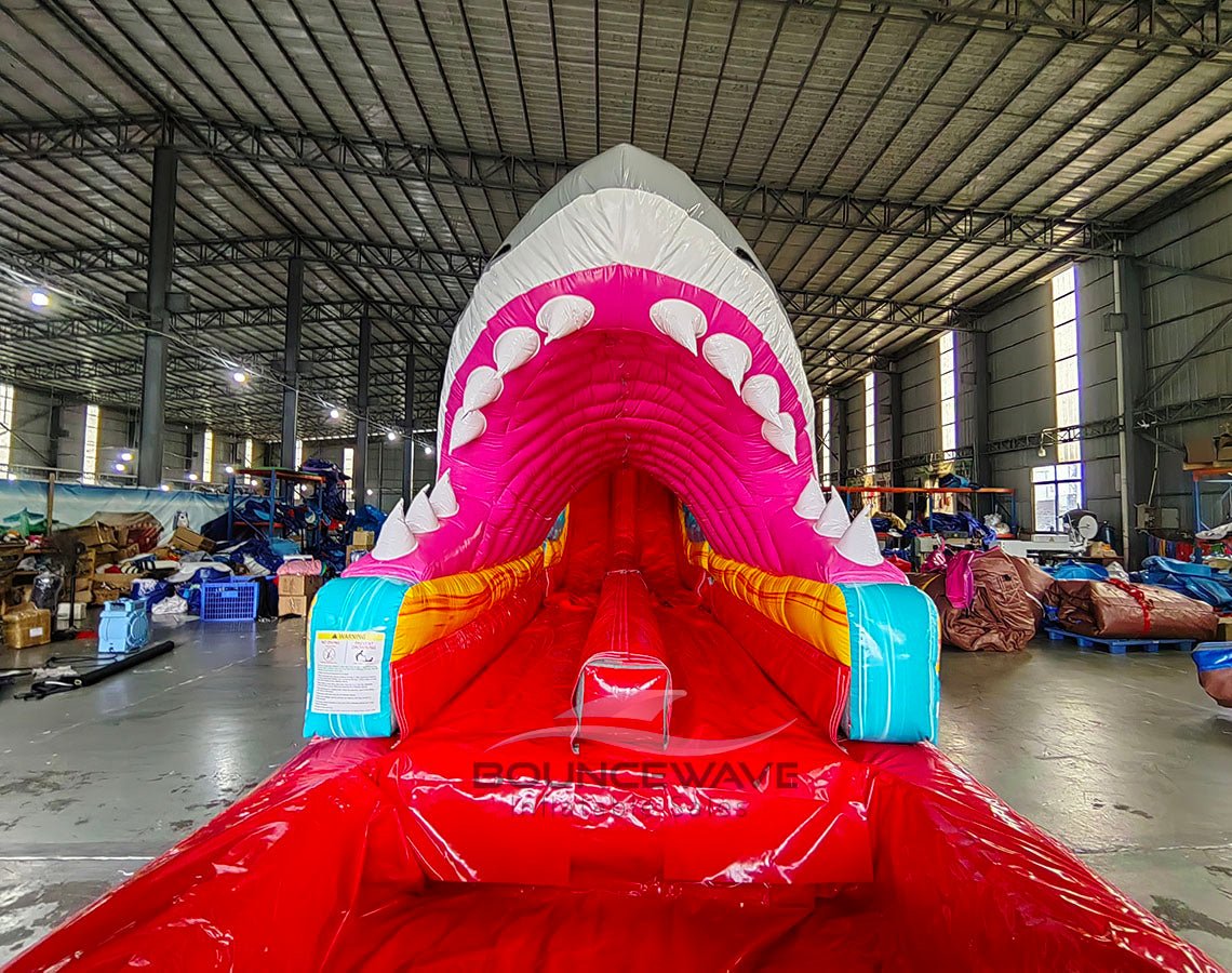20ft 2 Piece Rogue Shark Attack Hybrid Dual Lane Inflatable Water Slide - BounceWave Inflatable Sales