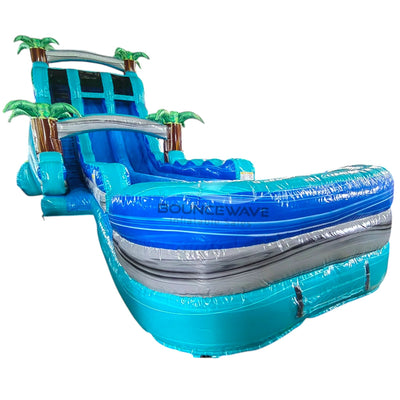 20ft Bahama Blast Hybrid Dual Lane Inflatable Water Slide - BounceWave Inflatable Sales