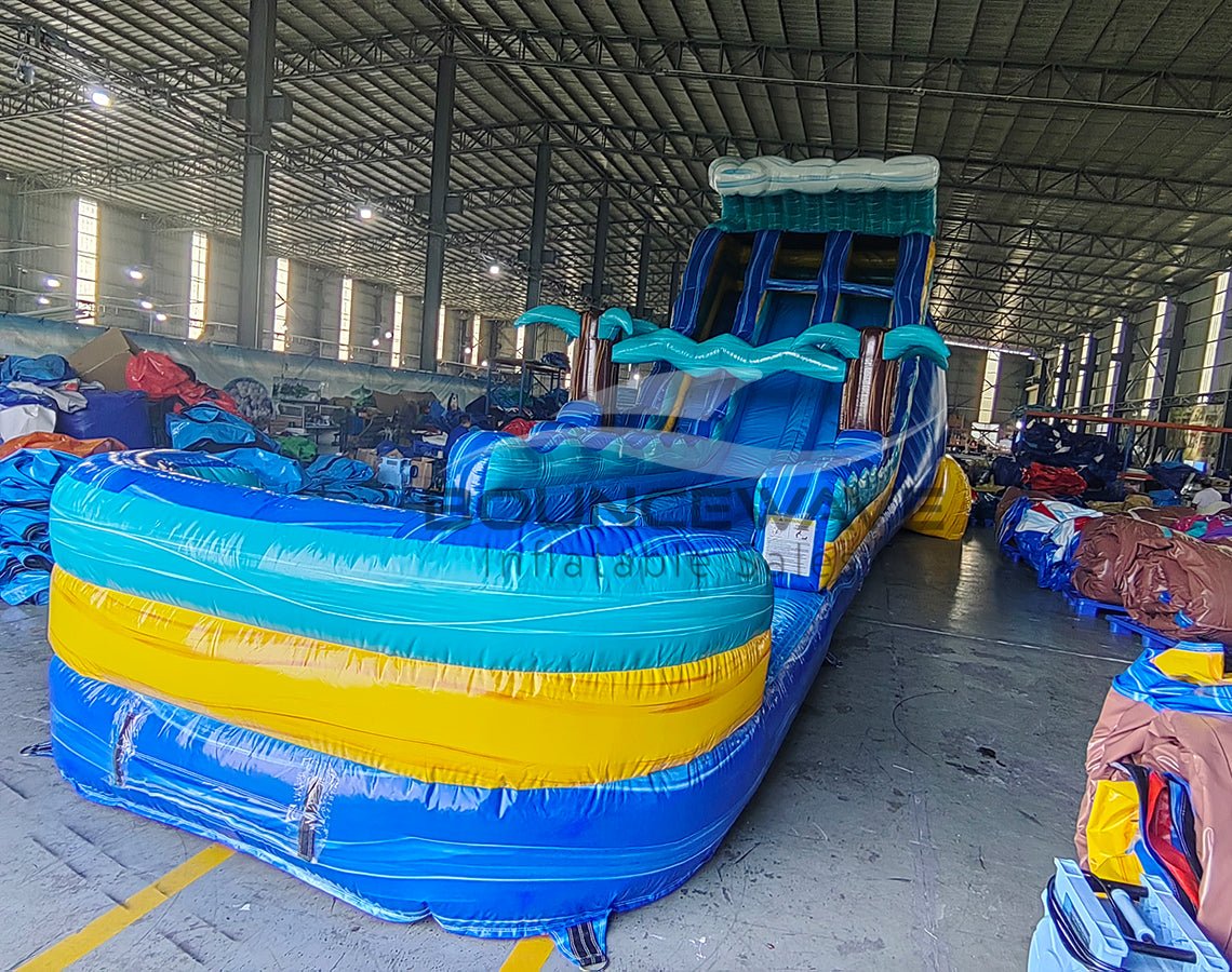 20ft Bimini Wave Dual Lane Water Slide – Hybrid - BounceWave Inflatable Sales
