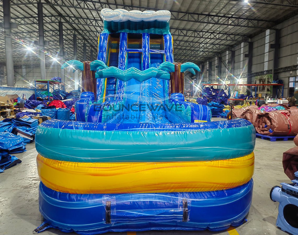 20ft Bimini Wave Dual Lane Water Slide – Hybrid - BounceWave Inflatable Sales