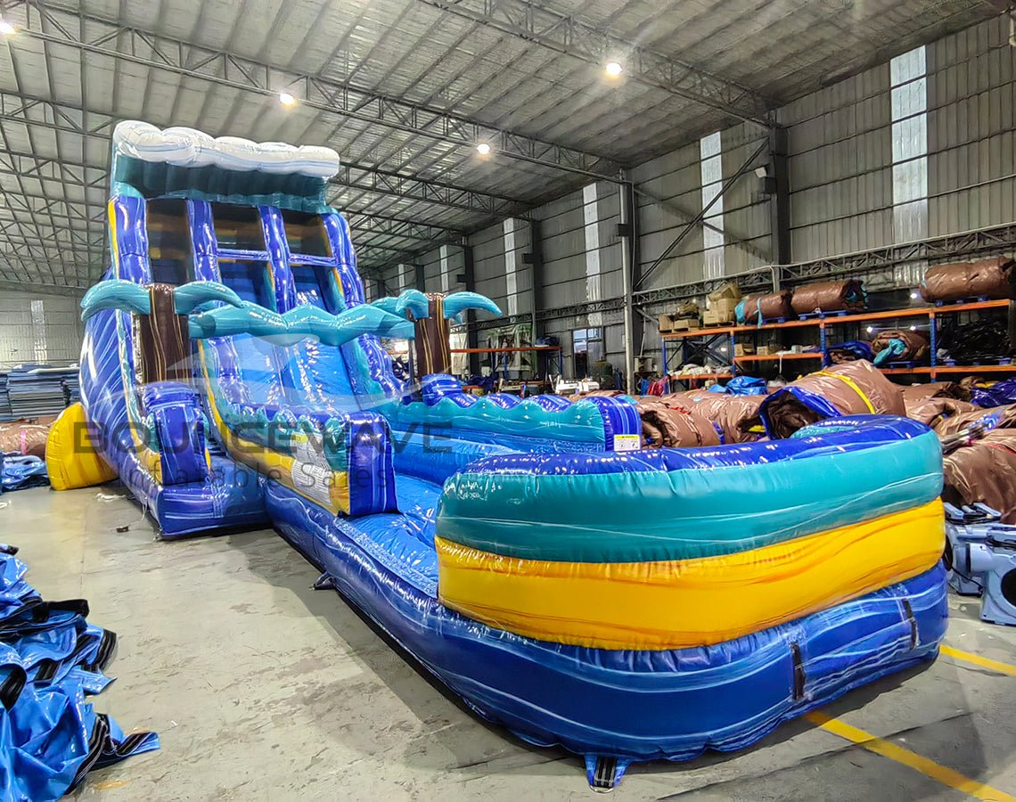 20ft Bimini Wave Dual Lane Water Slide – Hybrid - BounceWave Inflatable Sales