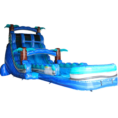 20ft Cayman Crush Dual Lane Water Slide – Hybrid - BounceWave Inflatable Sales