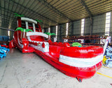 20ft Crimson Bay Dual Lane Water Slide – Hybrid - BounceWave Inflatable Sales
