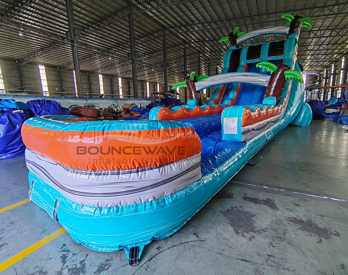 20ft Fiji Falls Hybrid Dual Lane Inflatable Water Slide - BounceWave Inflatable Sales