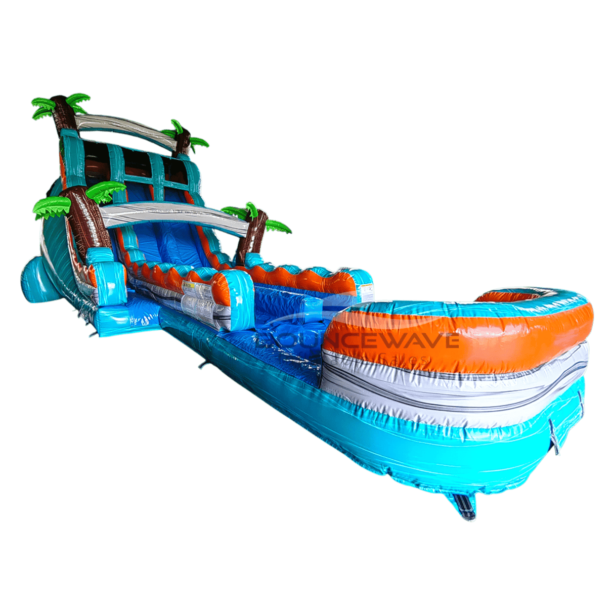 20ft Fiji Falls Hybrid Dual Lane Inflatable Water Slide - BounceWave Inflatable Sales