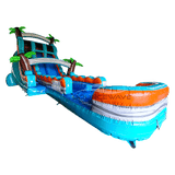 20ft Fiji Falls Hybrid Dual Lane Inflatable Water Slide - BounceWave Inflatable Sales