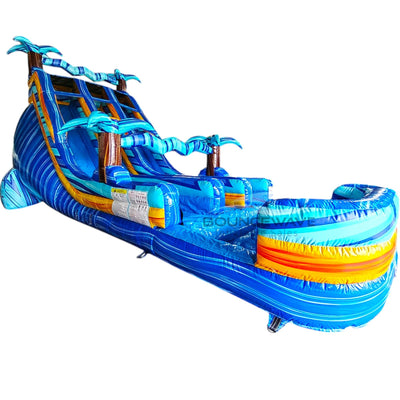 20ft Flashpoint Dual Lane Center Climb Inflatable Water Slide - BounceWave Inflatable Sales