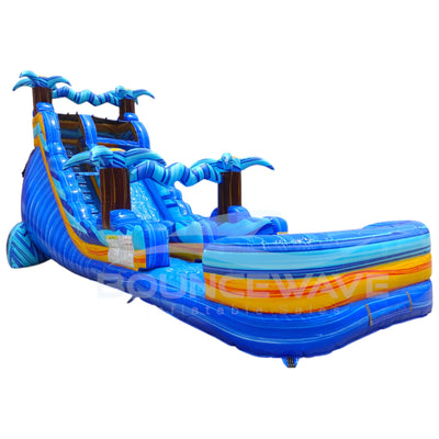 20ft Flashpoint Falls Commercial Single Lane Inflatable Water Slide - BounceWave Inflatable Sales