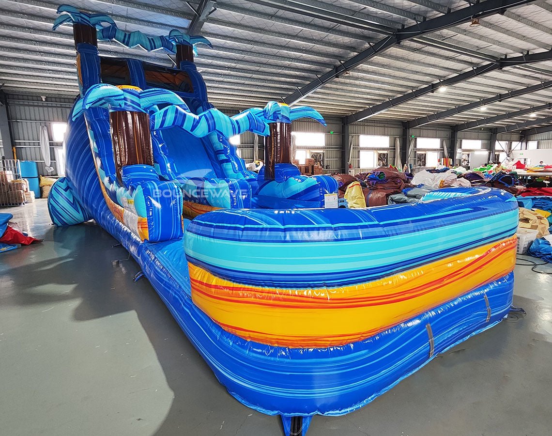 20ft Flashpoint Falls Commercial Single Lane Inflatable Water Slide - BounceWave Inflatable Sales